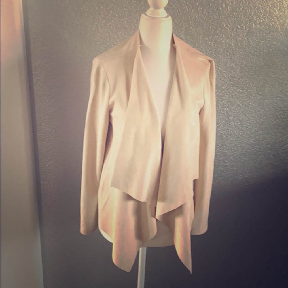 She + Sky Faux Suede cascade Blazer